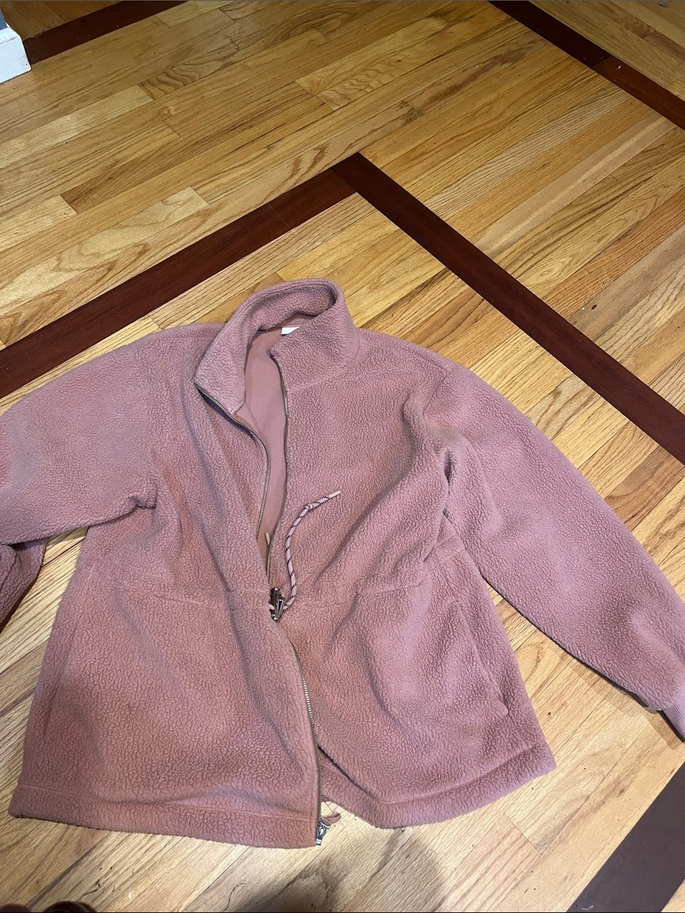 Women's Cozy Plush Zip-Up Jacket in Dusty Rose